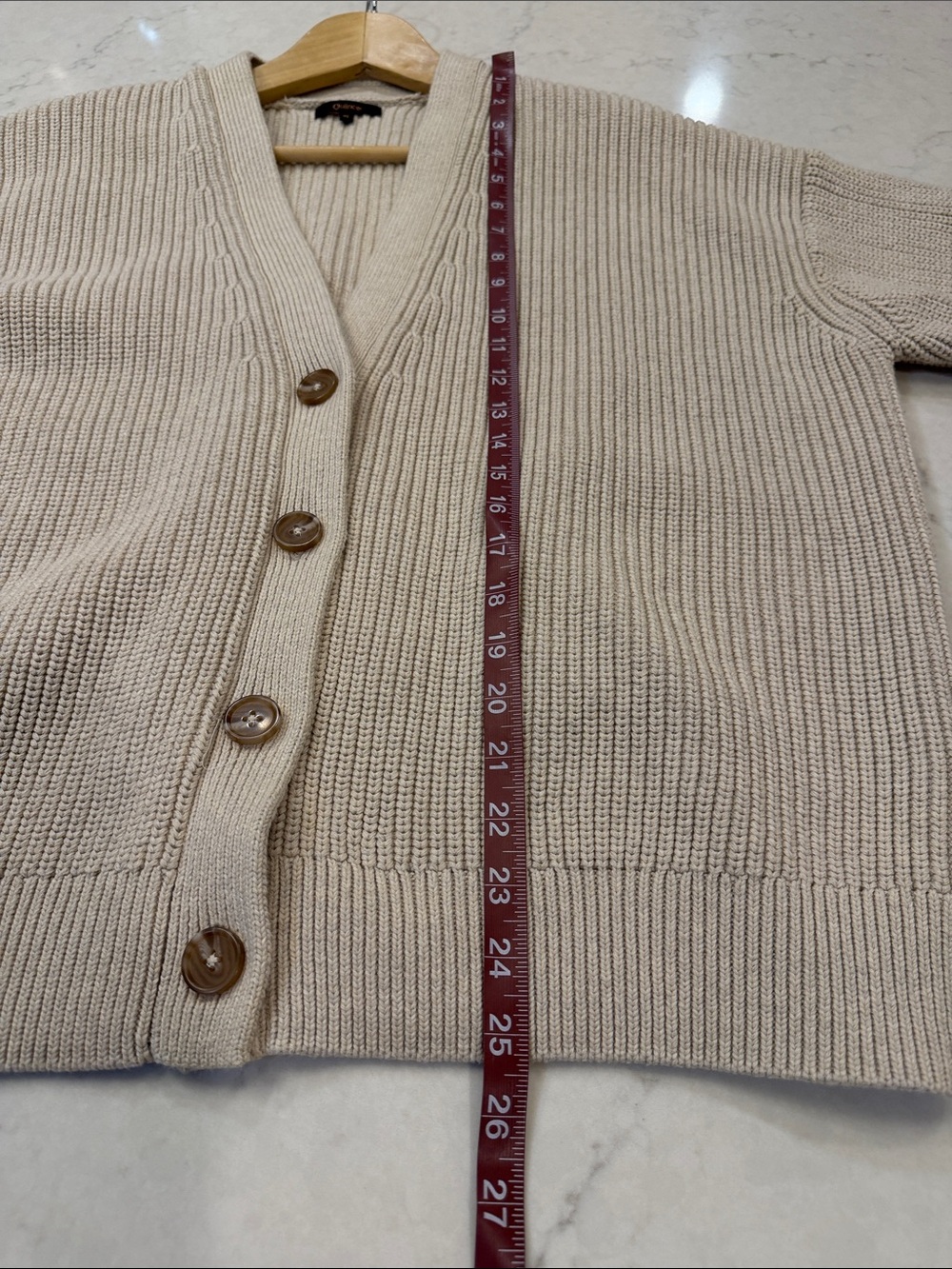 Quince 100% Organic Cotton Oversized Boyfriend Cardigan Size XL - Picture 8 of 9